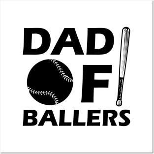 Softball Baseball Dad - Dad of ballers Posters and Art